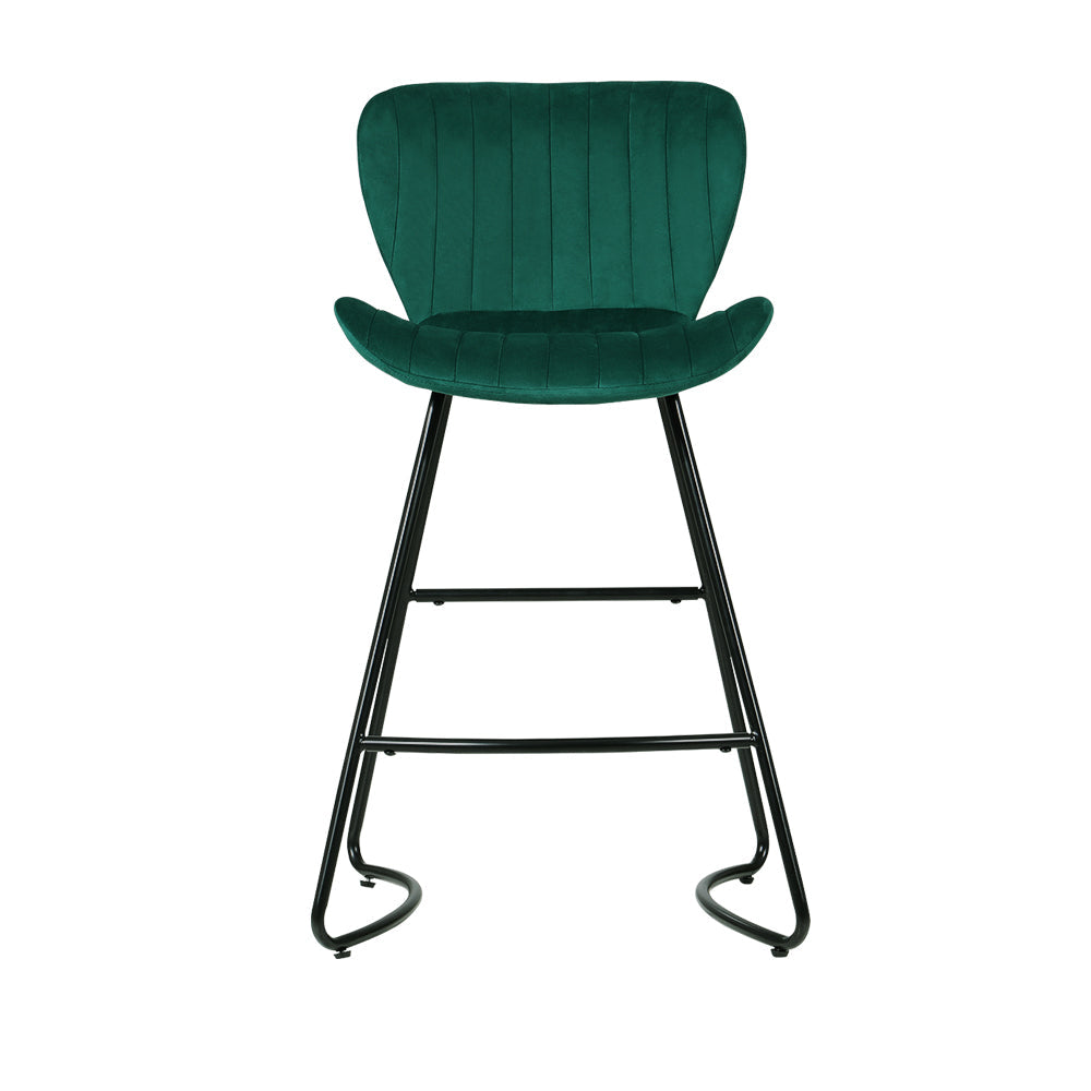 Velvet Dining Metal Chairs Green