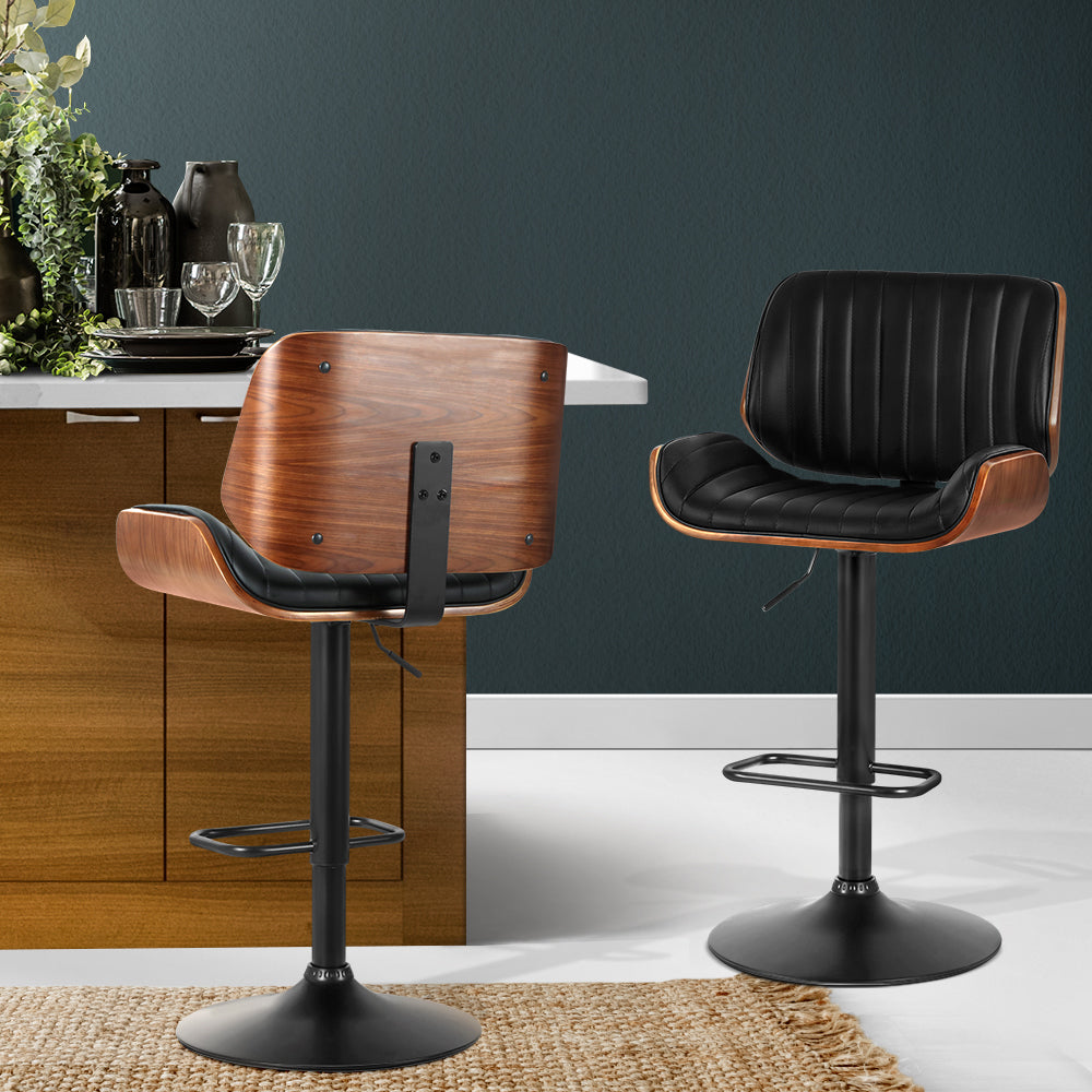 Swivel Black Bar Stool