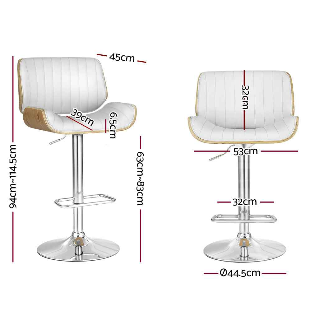 Swivel White Bar Stool