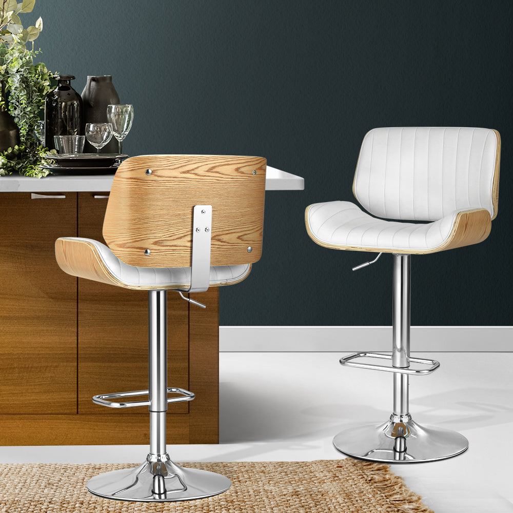 Swivel White Bar Stool