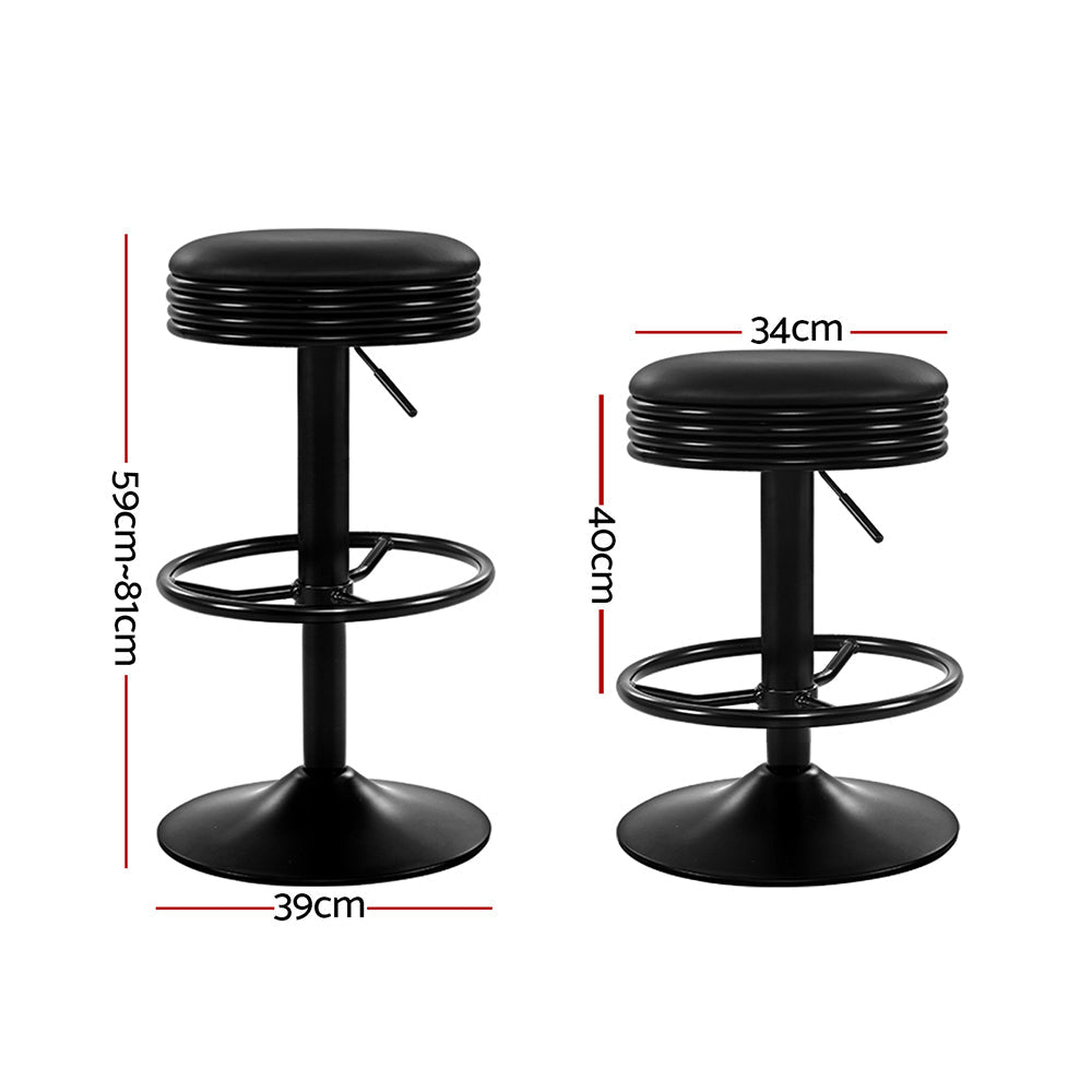 Modern Circular Black Barstool