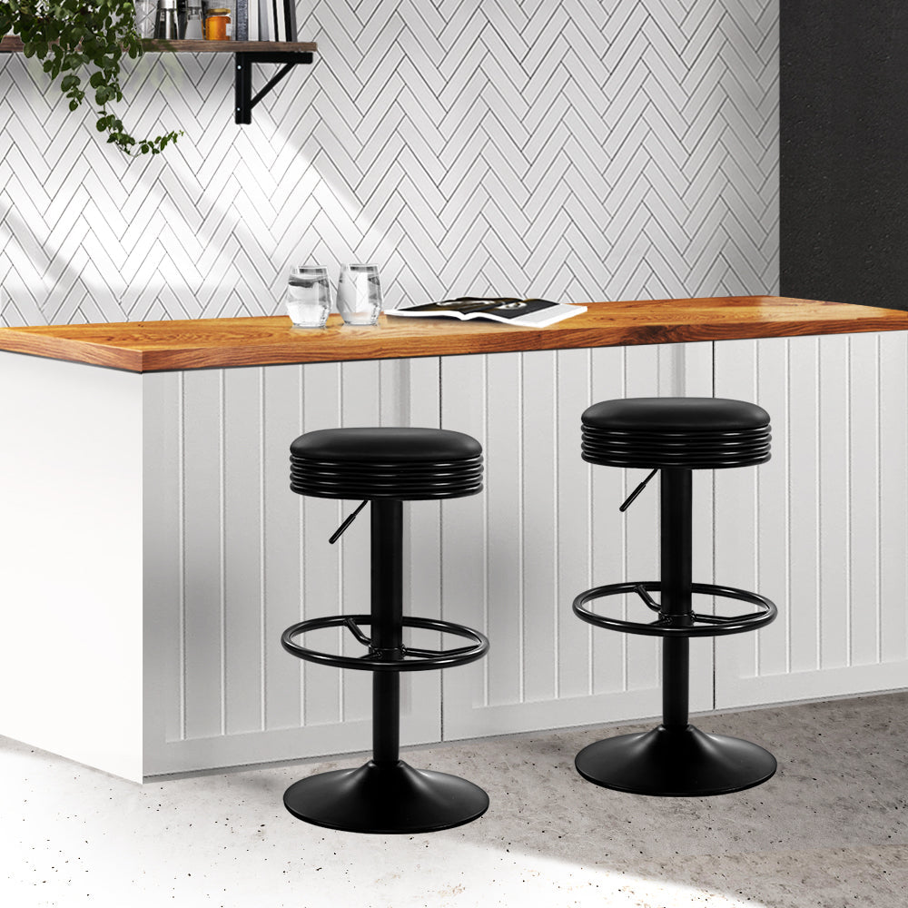 Modern Circular Black Barstool