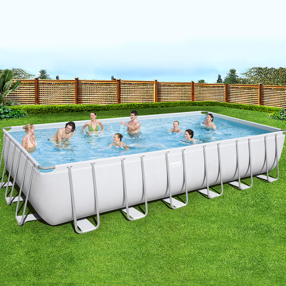 Above Ground Swimming Pool Power Steel™ Rectangular Frame Pools Filter