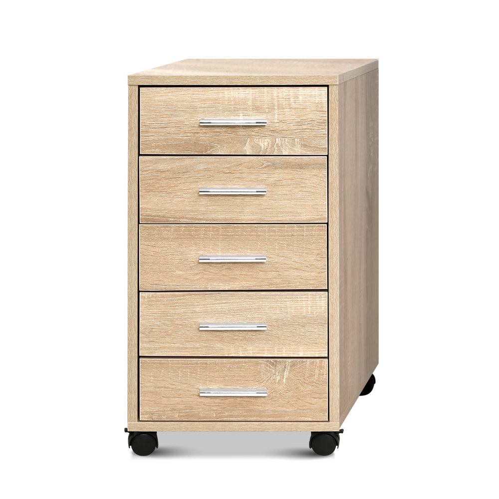 5 Drawer Filing Cabinet Storage Drawers Wood