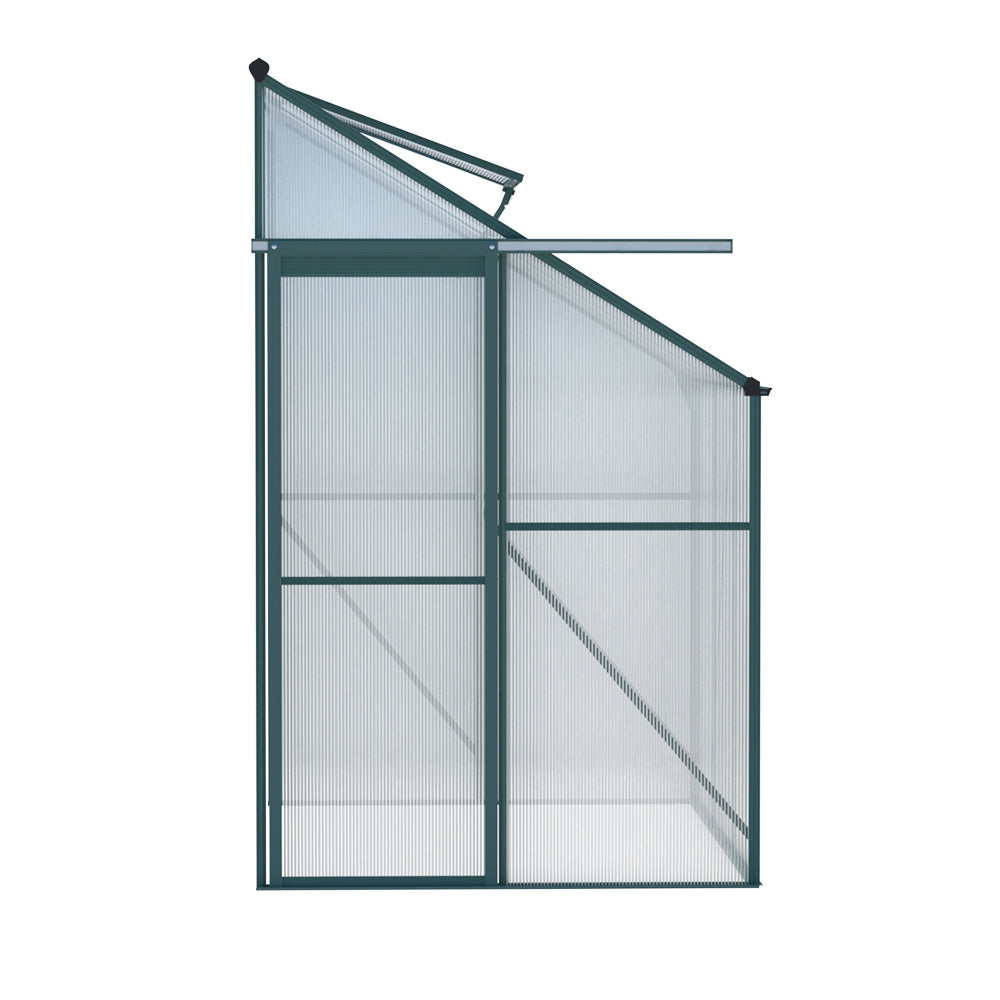 Greenhouse Aluminium Polycarbonate Green House Garden Shed1.9x1.27M