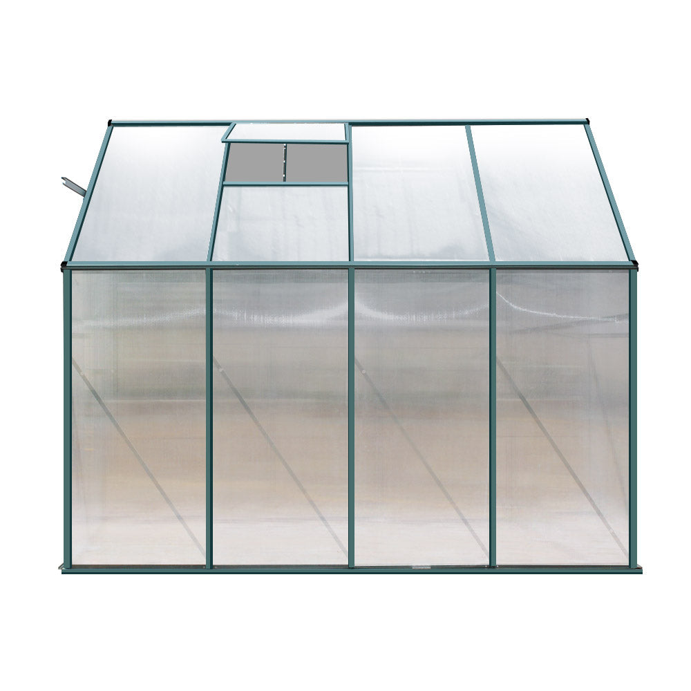 Greenhouse Aluminium Green House Garden Polycarbonate 2.52x1.27M