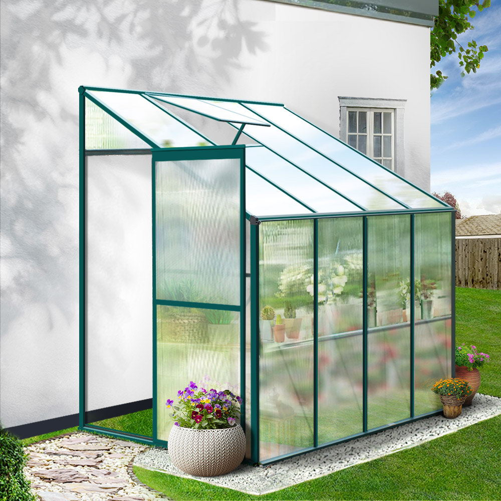 Greenhouse Aluminium Green House Garden Polycarbonate 2.52x1.27M