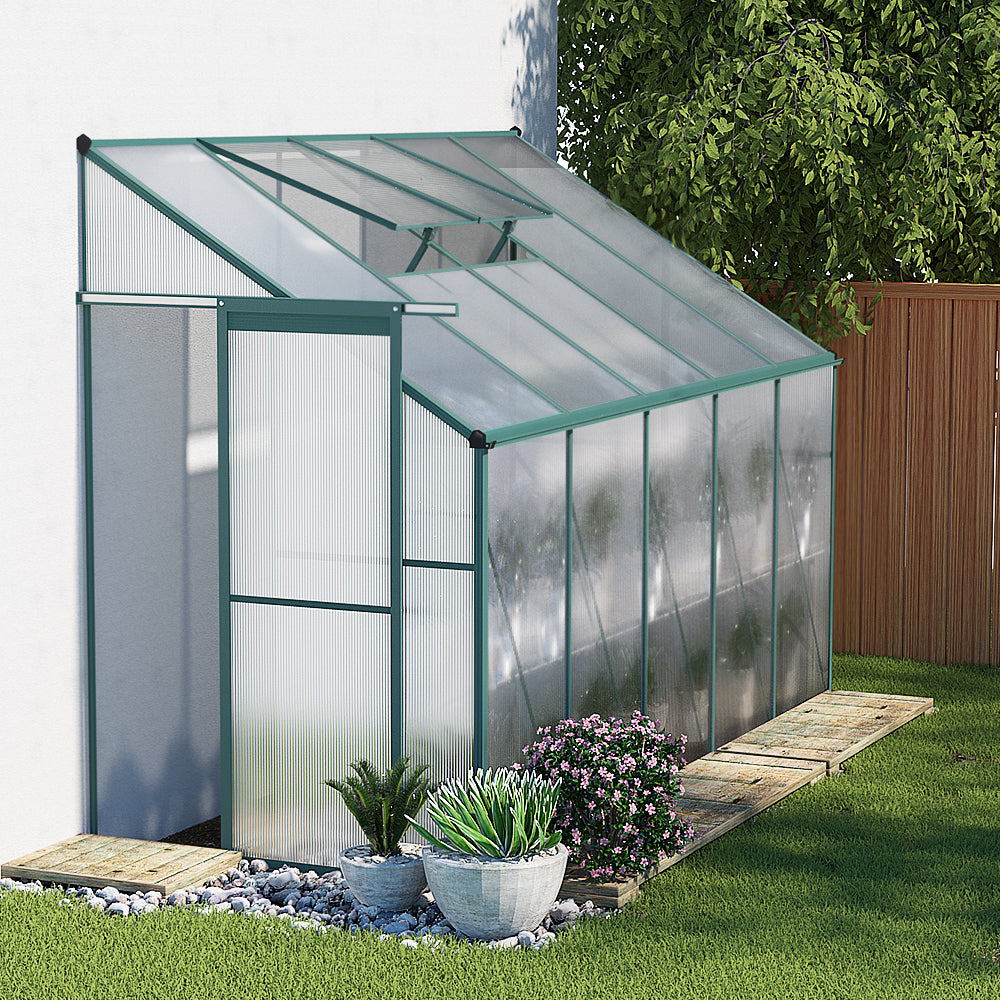 Greenhouse Aluminium Green House Garden Shed Polycarbonate 3x1.27M