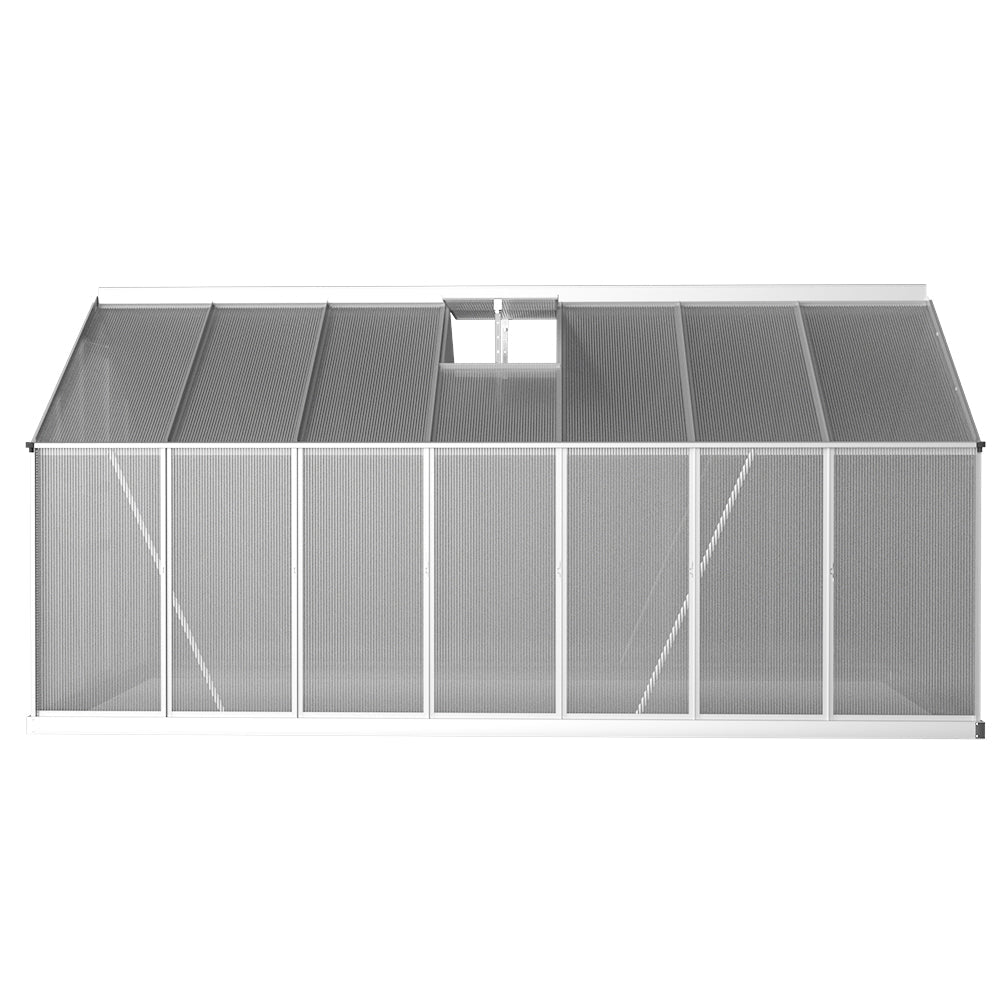 Greenhouse Aluminium Green House Polycarbonate Garden Shed 4.2x2.5M