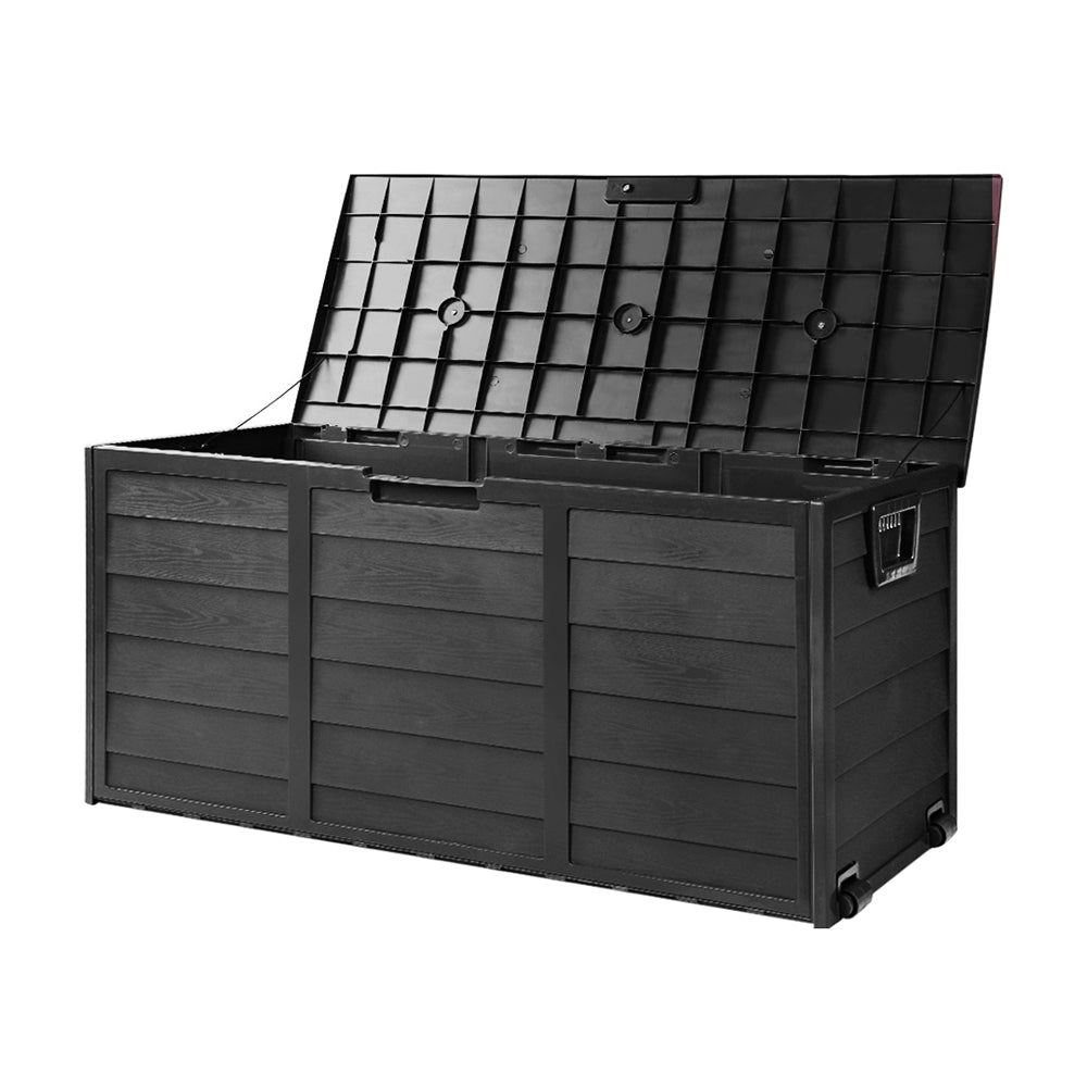 Gardeon 290L Outdoor Storage Box - All Black