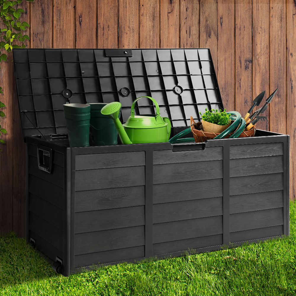 290L Outdoor Storage Box - All Black