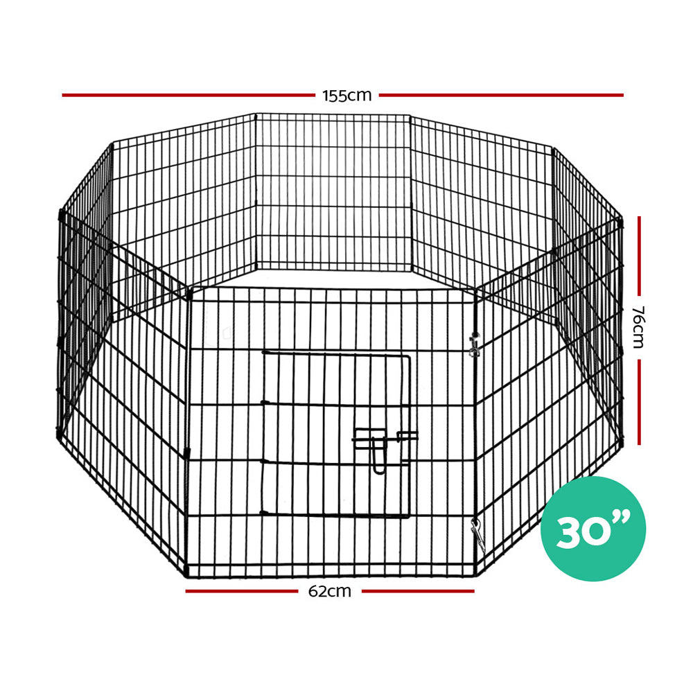 Pet Playpen Dog Playpen 30 8 Panel Puppy Exercise Cage Enclosure Fence