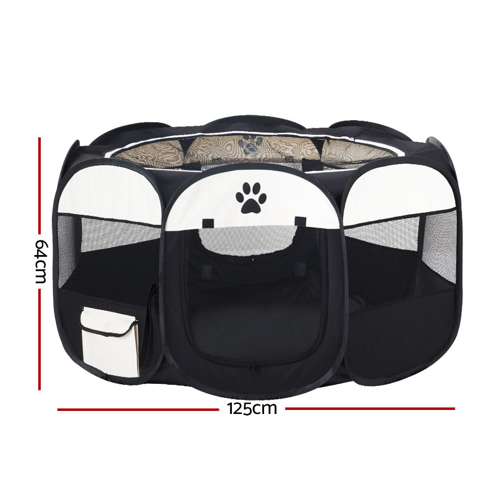 Pet Dog Playpen Pet Playpen Enclosure Crate 8 Panel Play Pen Tent Bag Puppy Fence 2XL