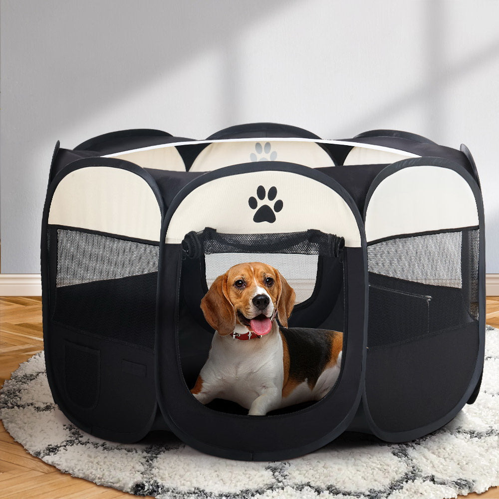 Pet Dog Playpen Pet Playpen Enclosure Crate 8 Panel Play Pen Tent Bag Puppy Fence 2XL