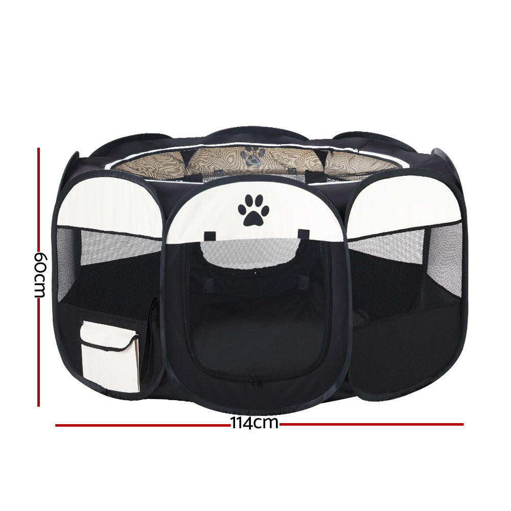 Pet Dog Playpen Pet Playpen Enclosure Crate 8 Panel Play Pen Tent Bag Fence Puppy XL