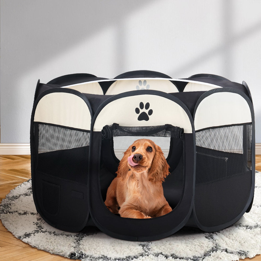 Pet Dog Playpen Pet Playpen Enclosure Crate 8 Panel Play Pen Tent Bag Fence Puppy XL