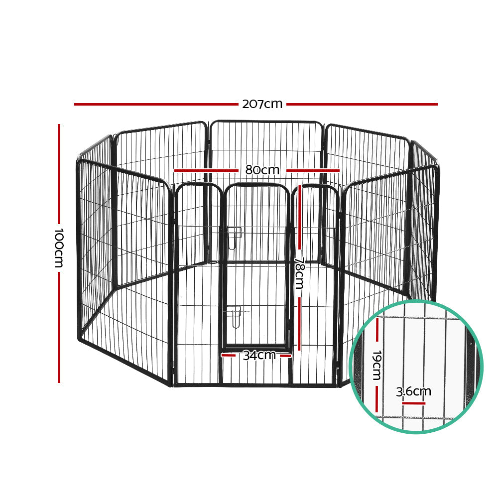 Pet Playpen Dog Playpen 40 8 Panel Puppy Enclosure Fence Cage