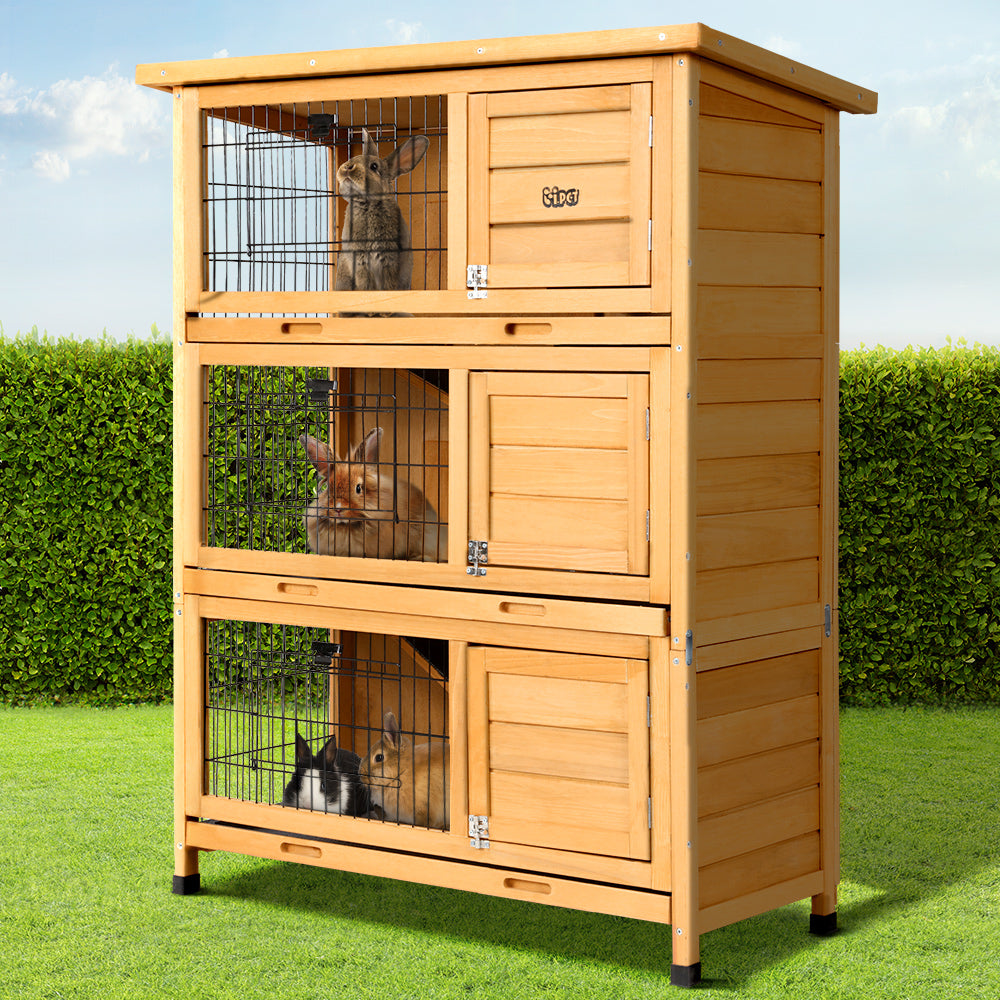 Pet Rabbit Hutch Wooden Cage Pet hutch Chicken Coop 91.5cm x 46cm x 116.5cm