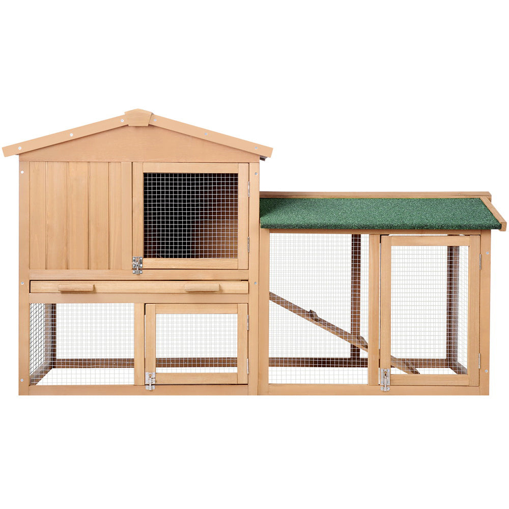 Pet Chicken Coop Rabbit Hutch 138cm Wide Wooden Pet Hutch