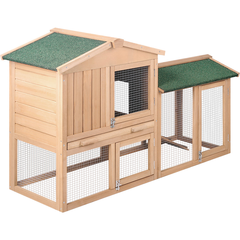 Pet Chicken Coop Rabbit Hutch 138cm Wide Wooden Pet Hutch