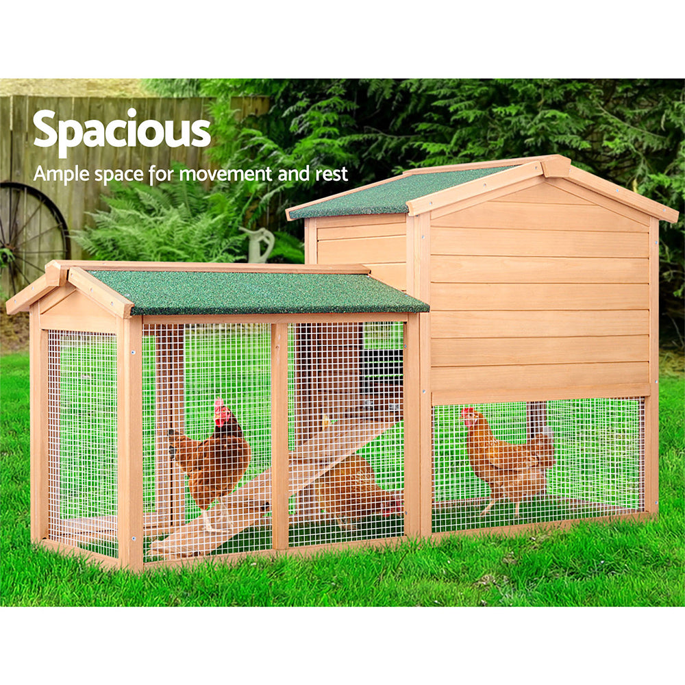 Pet Chicken Coop Rabbit Hutch 138cm Wide Wooden Pet Hutch