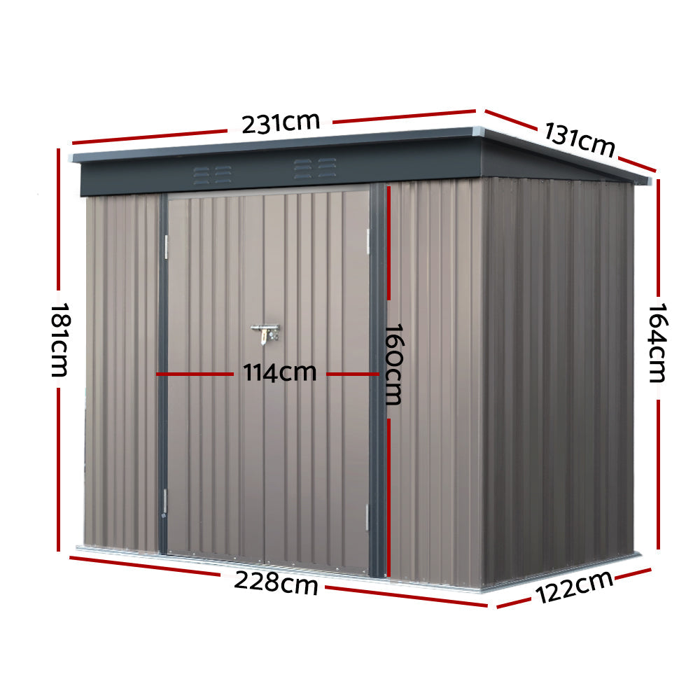 Garden Shed Sheds Outdoor Storage 2.31x1.31M Tool Workshop Shelter