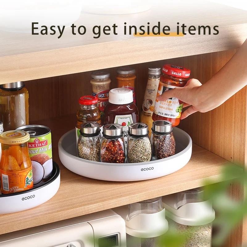 Ecoco Kitchen Rotating Spice Condiment Storage Rack