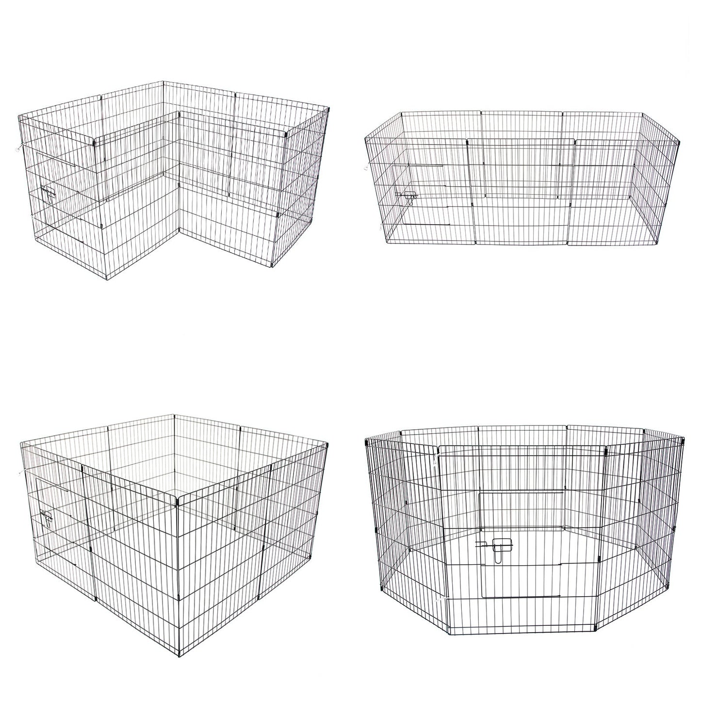 Pet Playpen 8 Panel 30in Foldable Dog Exercise Enclosure Fence Cage