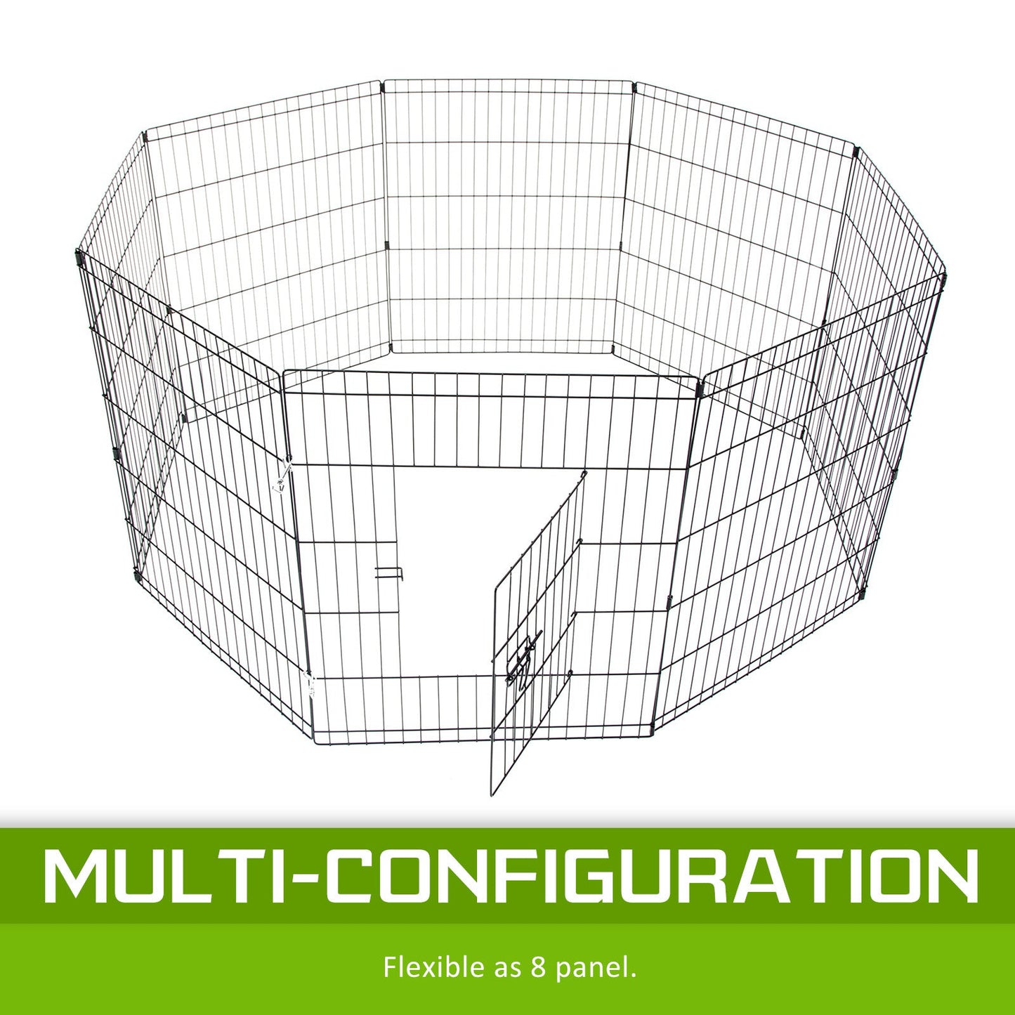 Pet Playpen 8 Panel 30in Foldable Dog Exercise Enclosure Fence Cage