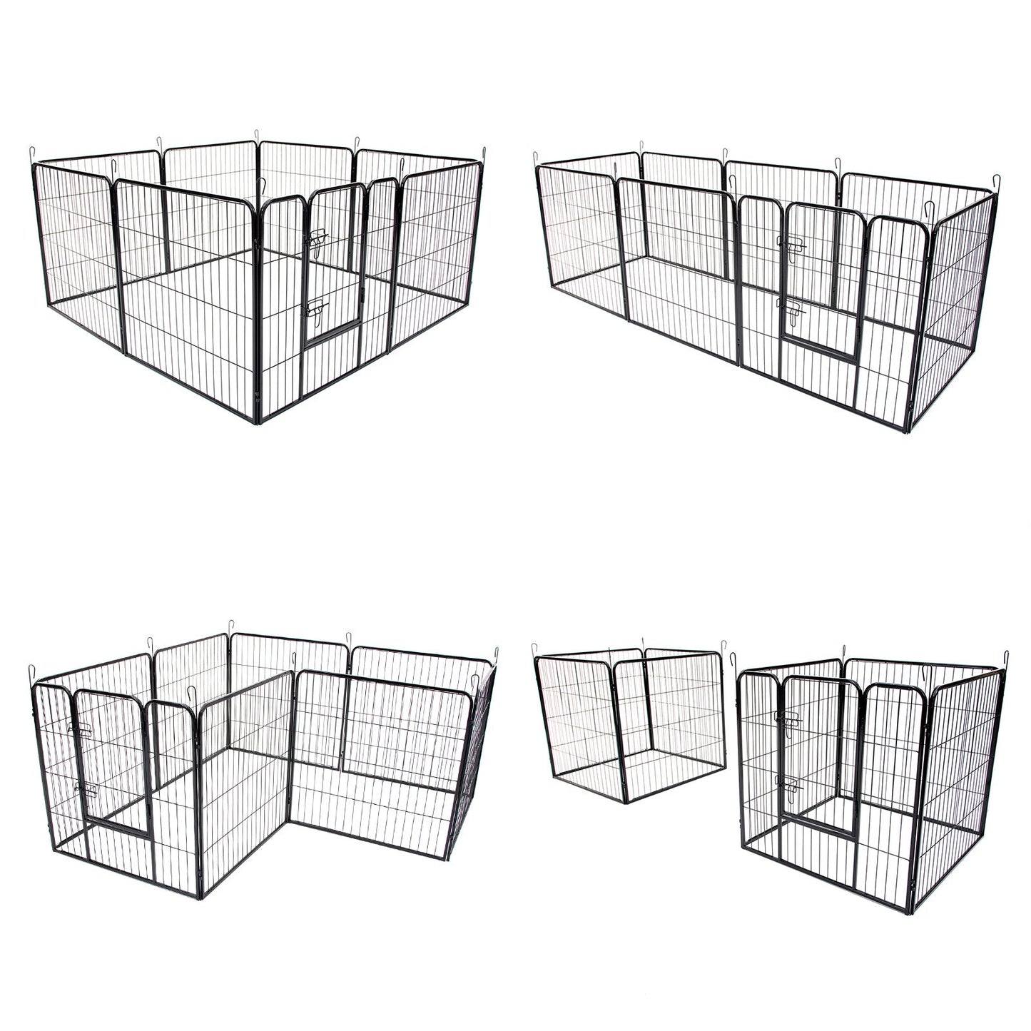 Pet Playpen Heavy Duty 32in 8 Panel Foldable Dog Exercise Enclosure Fence Cage