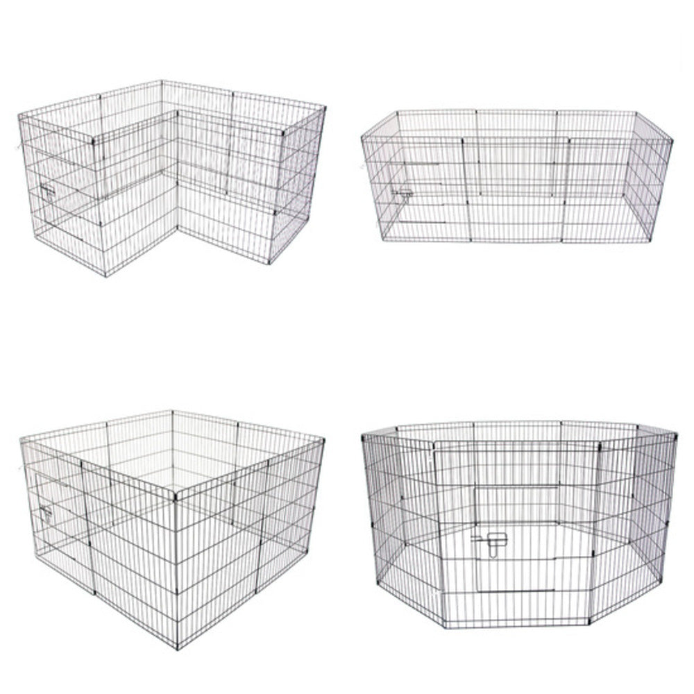 Pet Playpen 8 Panel 36in Foldable Dog Exercise Enclosure Fence Cage