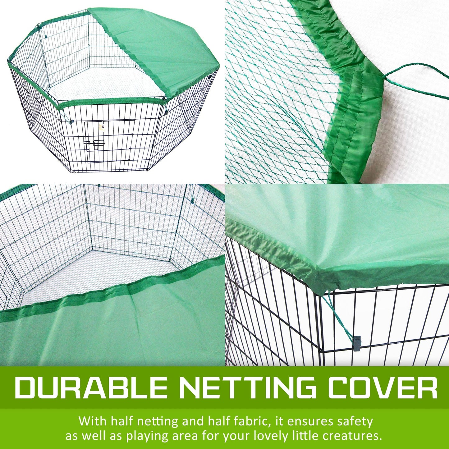 Pet Playpen 8 Panel 36in Foldable Dog Cage + Cover