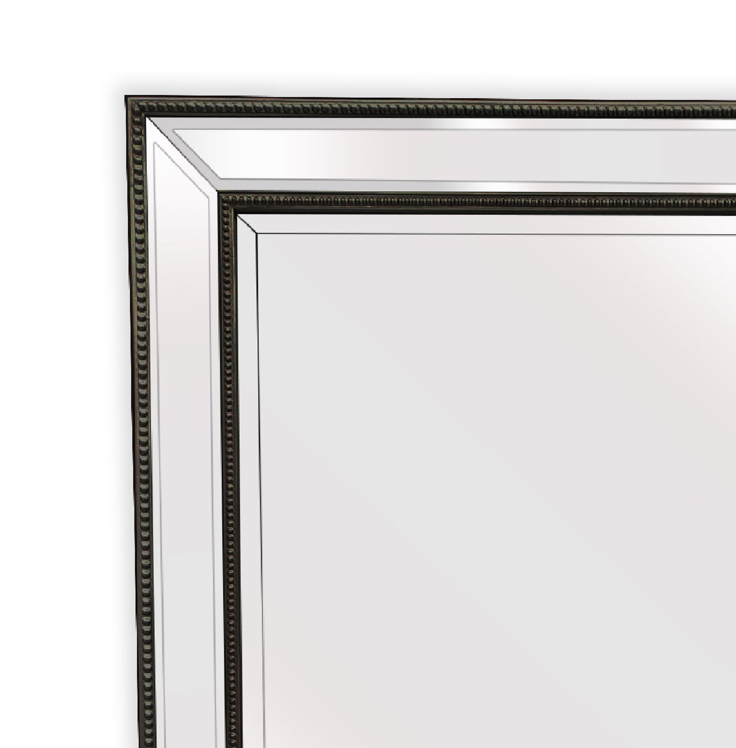 Black Beaded Framed Mirror - X Large 190cm x 100cm