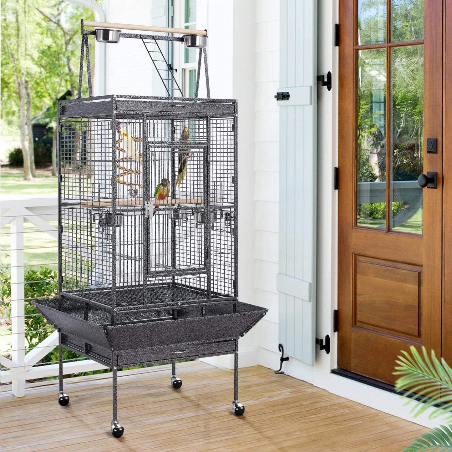 174cm Large Rolling Mobile Bird Cage