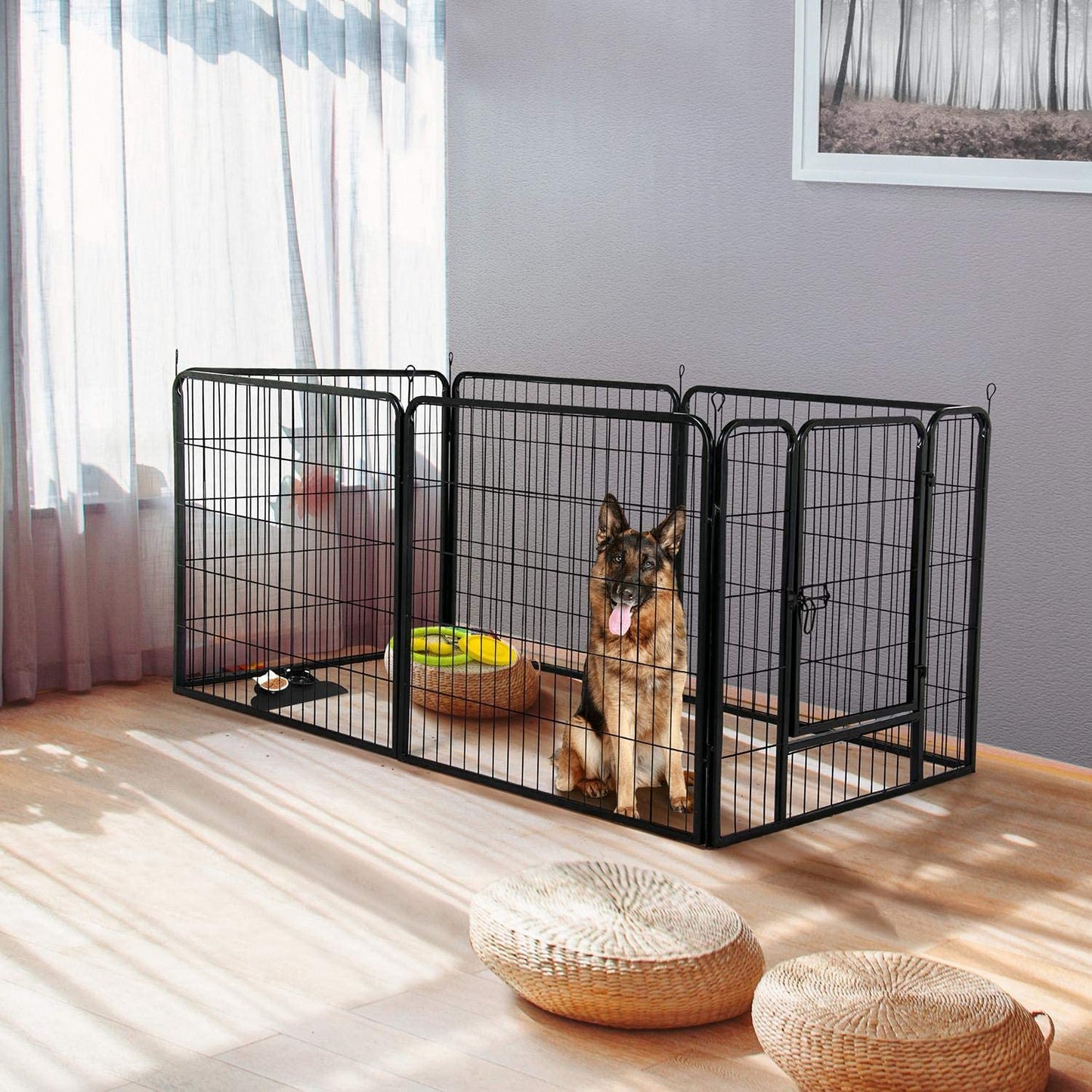 6 Panel Pet Playpen 60x80 cm