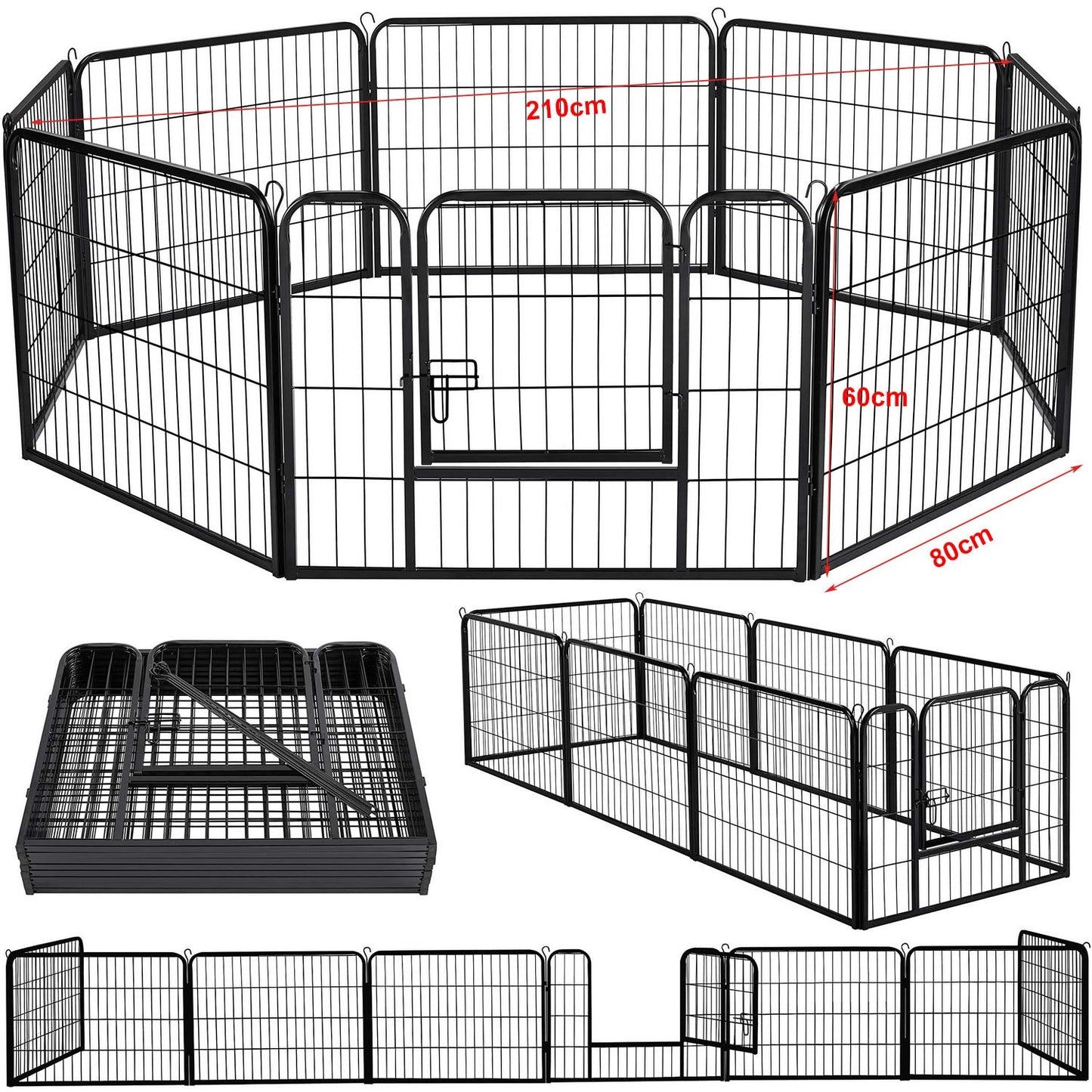 8 Panel Pet Playpen 60x80cm